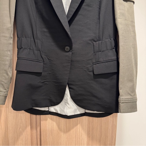 Veronica Beard Black and Green Dickey Blazer Jacket - Size 10 - Picture 6 of 16